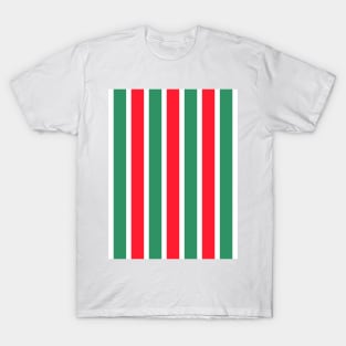 Fluminense Classic Retro Red and Green Stripes 1968 T-Shirt
